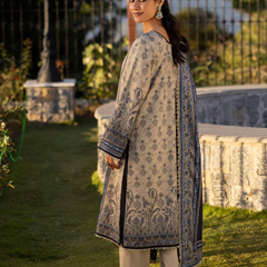 Blue & Grey Embroidered Lawn Suit