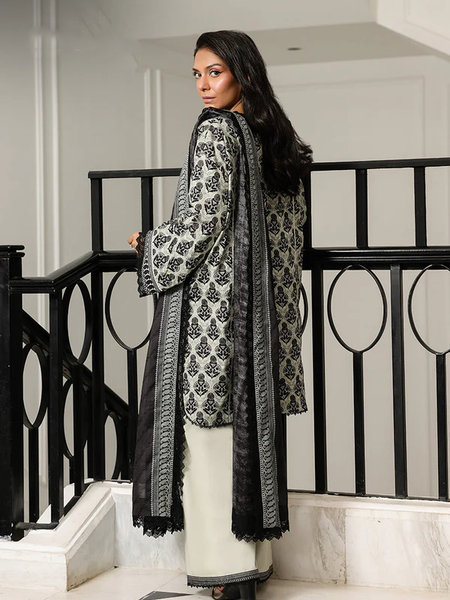 Monochrome Printed 3-Piece Suit