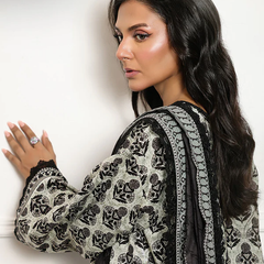 Monochrome Printed 3-Piece Suit