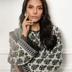 Monochrome Printed 3-Piece Suit