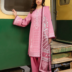 Dusty Pink Printed Lawn Suit