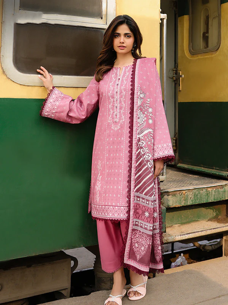Dusty Pink Printed Lawn Suit