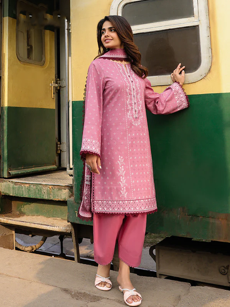 Dusty Pink Printed Lawn Suit