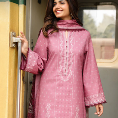 Dusty Pink Printed Lawn Suit
