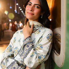 Rust white Printed Lawn Suit