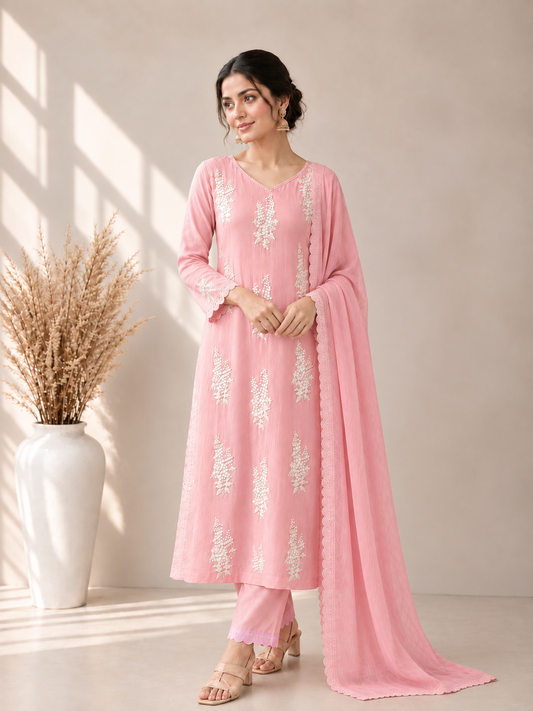 Gulabi Noor Blush Pink Kurta Set
