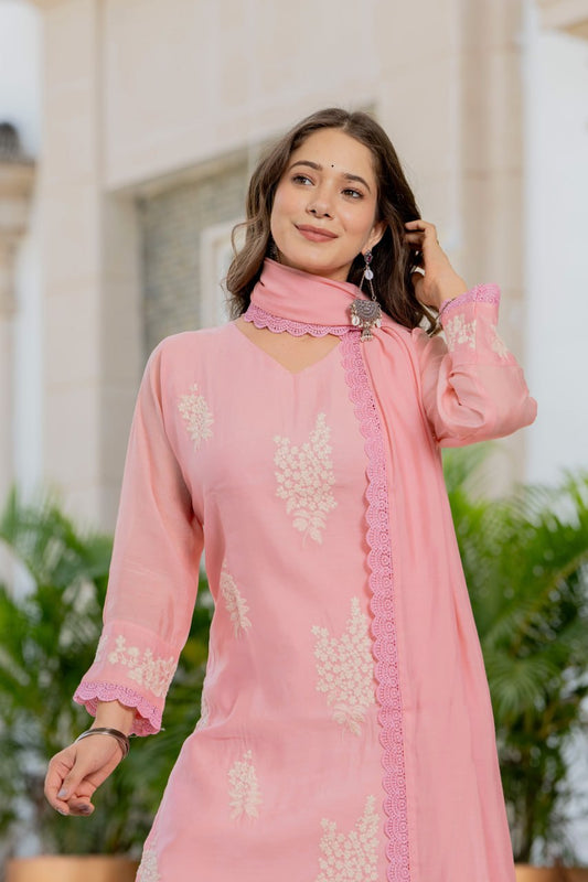 Gulabi Noor Blush Pink Kurta Set