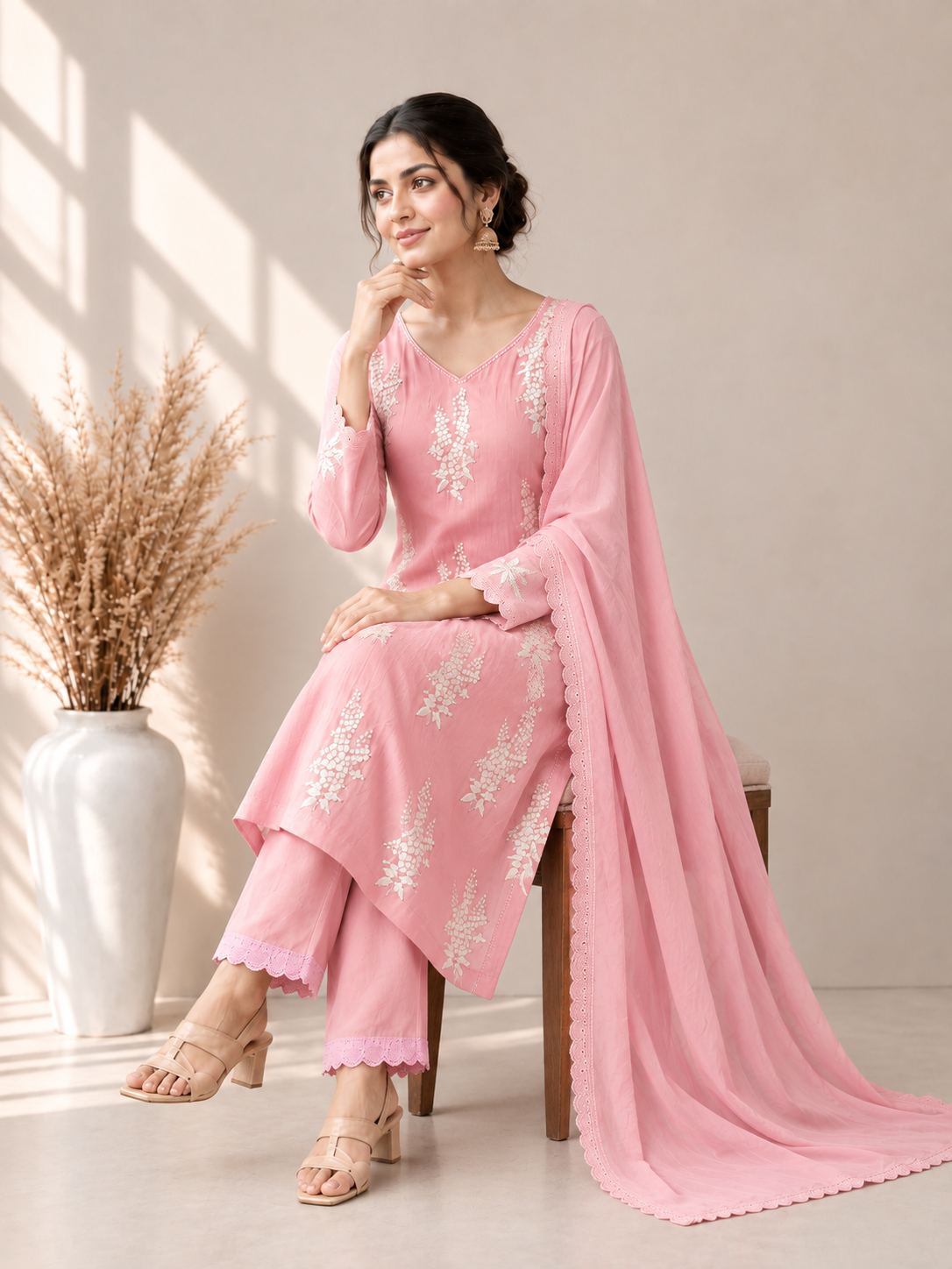 Gulabi Noor Blush Pink Kurta Set