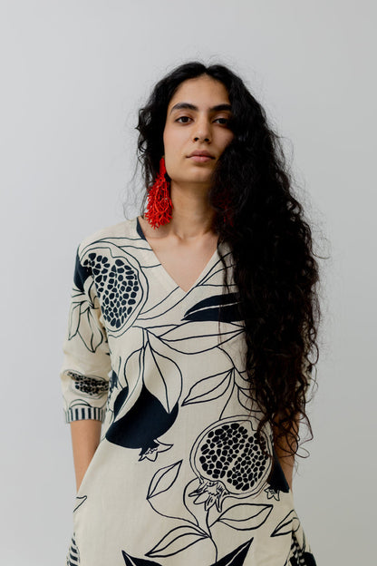 Printed Straight Kurta with Pants Set