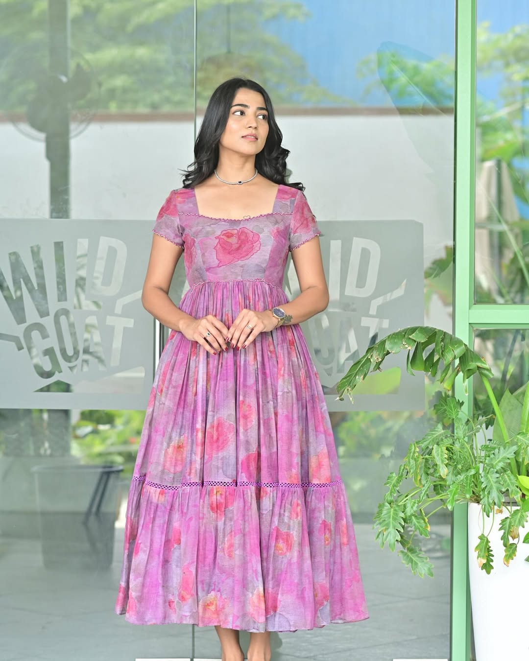 Emerald Green Floral Printed Cotton Suit Set