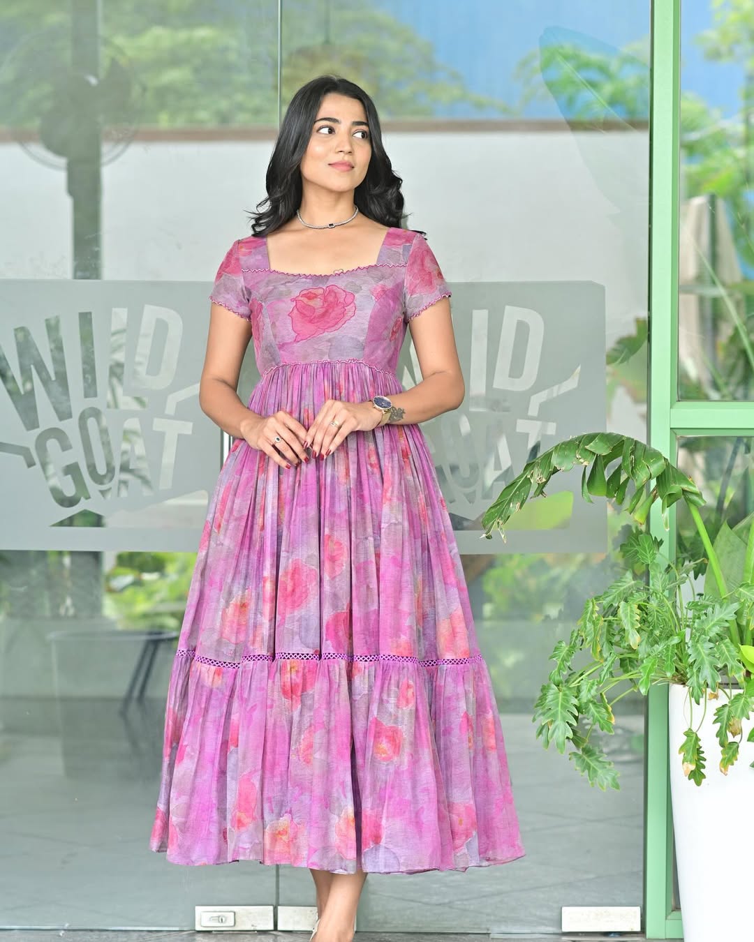 Emerald Green Floral Printed Cotton Suit Set