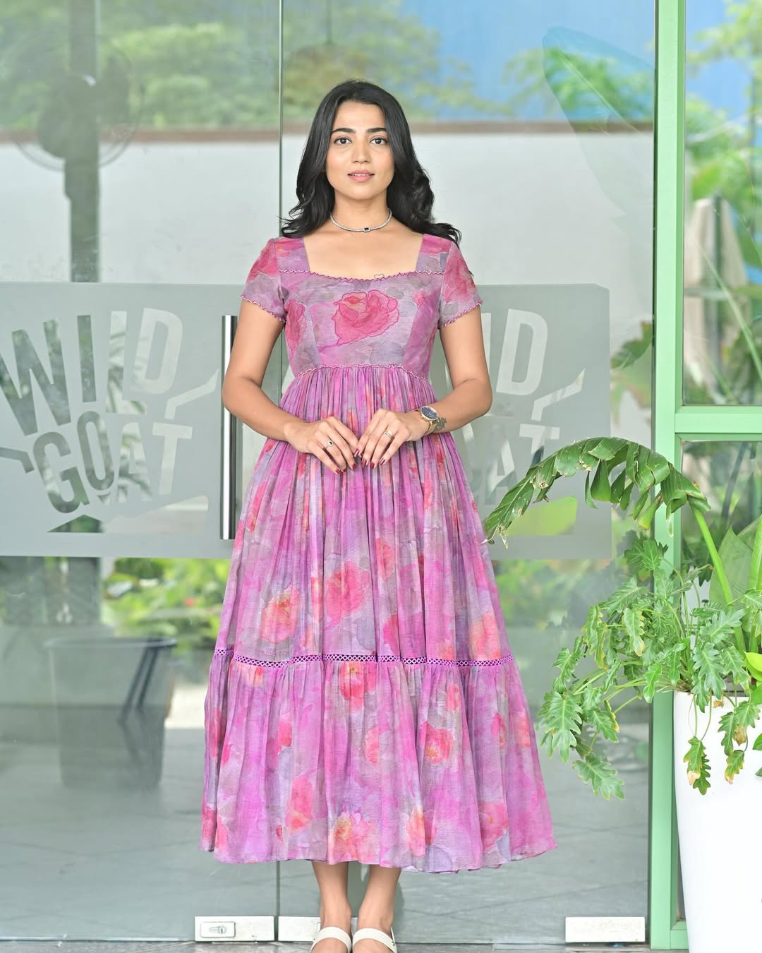 Emerald Green Floral Printed Cotton Suit Set