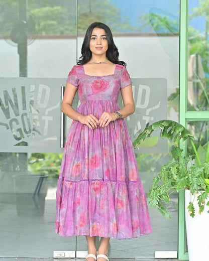 Emerald Green Floral Printed Cotton Suit Set