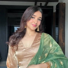 EMBROIDERED WORK TOP AND PENT WITH DUPATTA