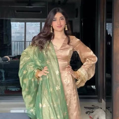 EMBROIDERED WORK TOP AND PENT WITH DUPATTA