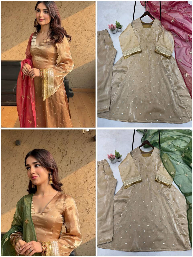 EMBROIDERED WORK TOP AND PENT WITH DUPATTA