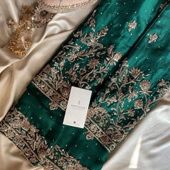 EMBROIDERY WORK SUIT WITH FULL FLAIR WORK SHARARA AND DUPATTA