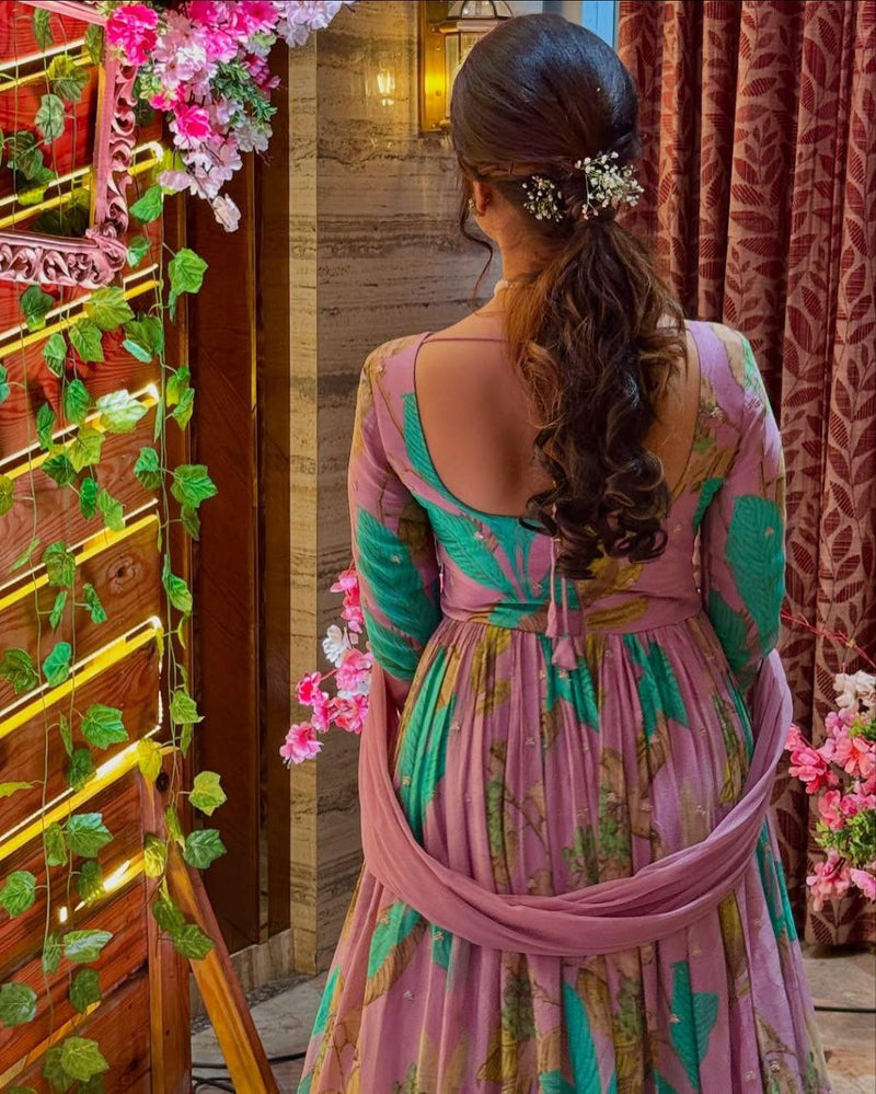 Party Gown & Dupatta Set