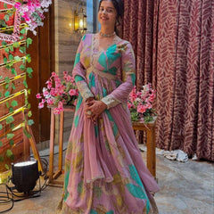 Party Gown & Dupatta Set