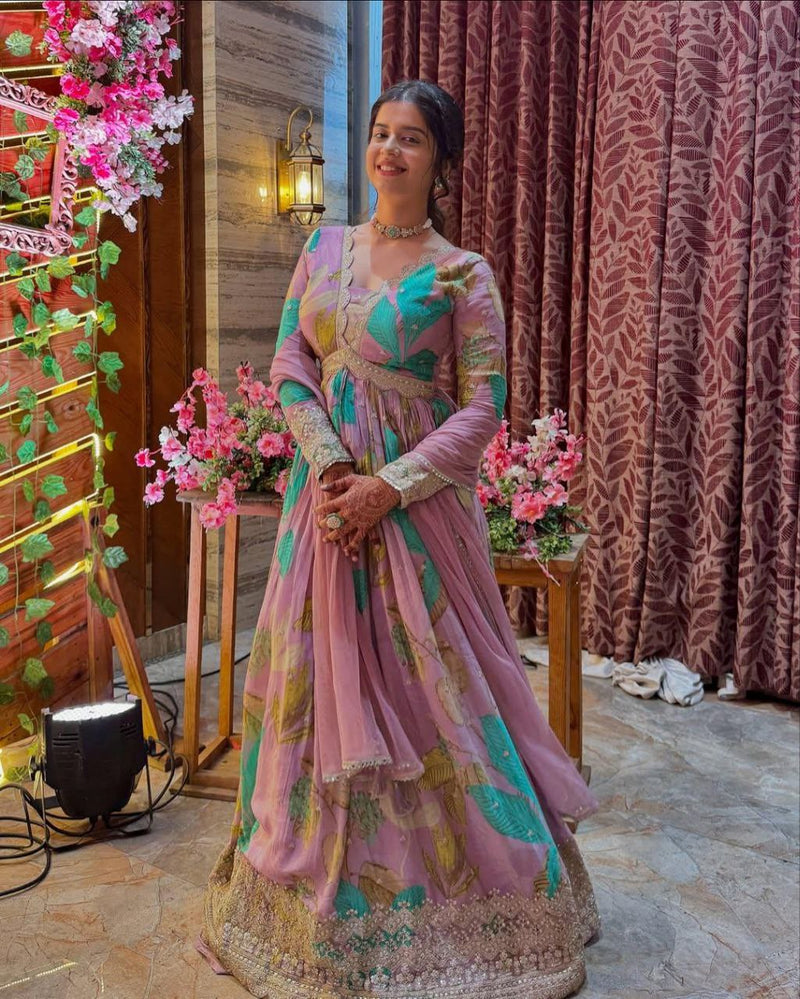 Party Gown & Dupatta Set