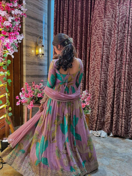 Party Gown & Dupatta Set