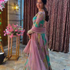 Party Gown & Dupatta Set