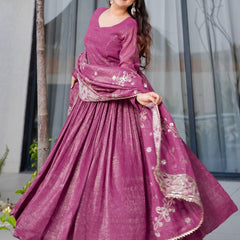 Magenta Anarkali Suit Set