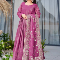 Magenta Anarkali Suit Set