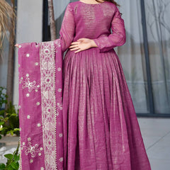 Magenta Anarkali Suit Set