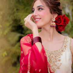 cream (or off‑white) sharara