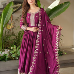 sea pink organza sharara set