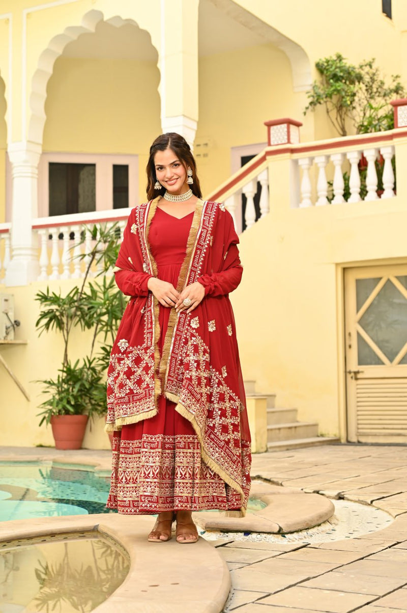 ethnic Anarkali suit set