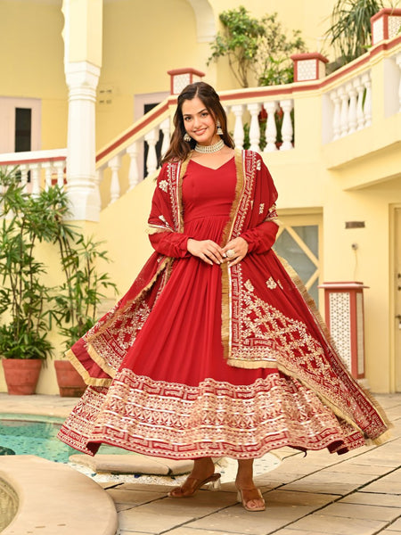 ethnic Anarkali suit set