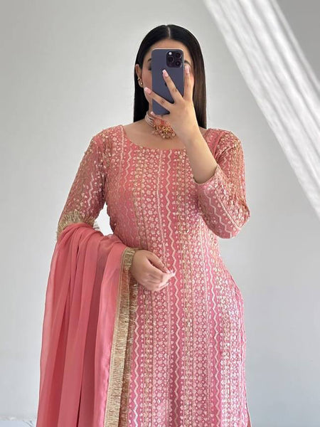 Party Top Pallazo & Dupatta Set