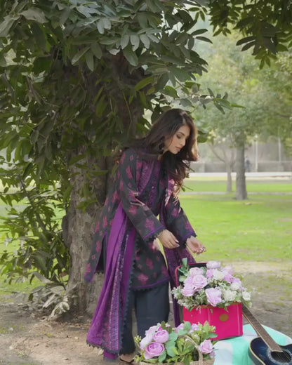 Ivory Embroidered Farshi Shalwar Suit