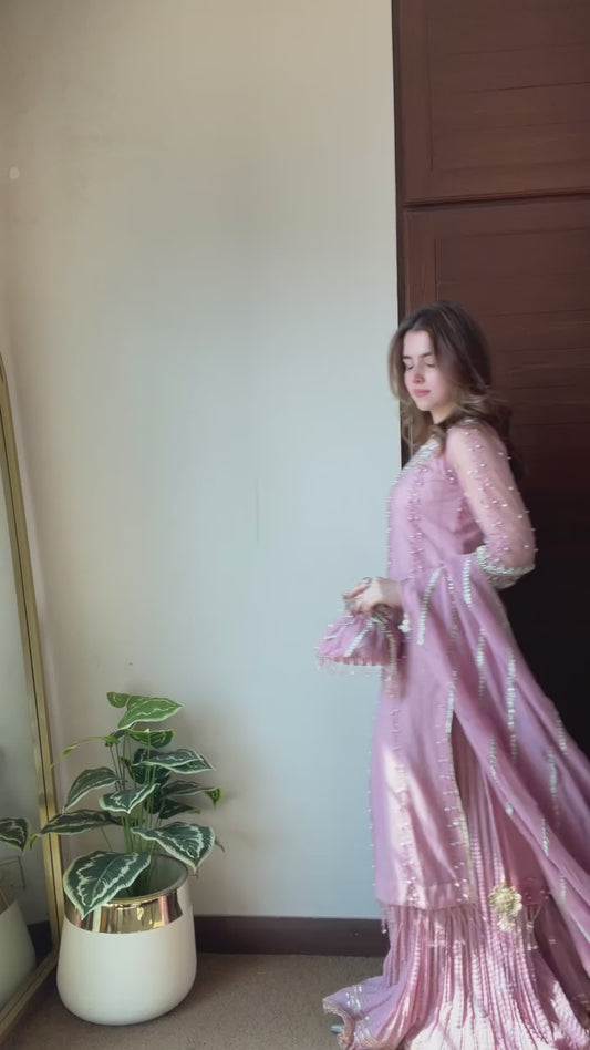 Heavy Faux Georgette Top Plazzo & Dupatta Set