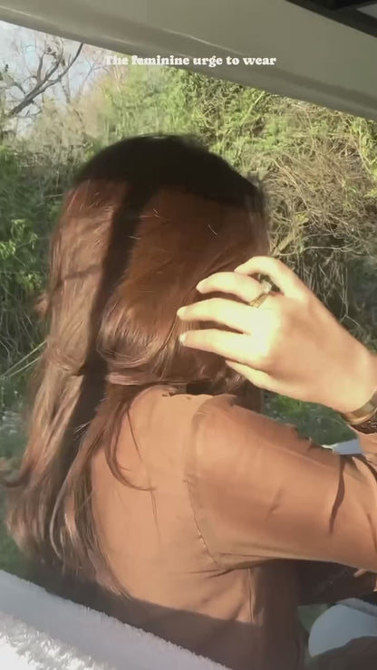 Bronze Gold Crushed Silk Angrakha Style